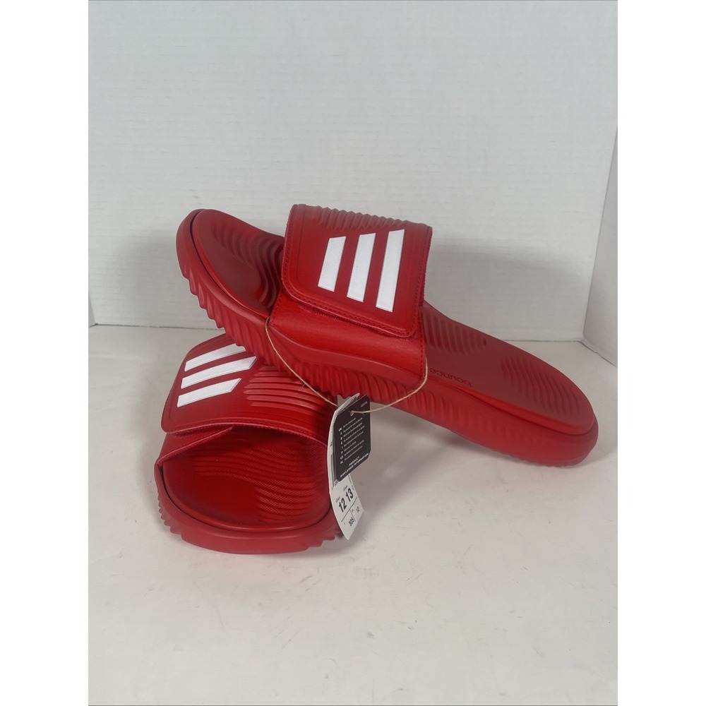 New Adidas Men's Alphabounce  2.0 sandals‎ Slides Size US 12  #IE6422 Red